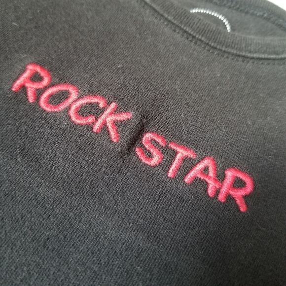 Gymboree black 100%cotton ROCK STAR onesie 18-24mo - Picture 3 of 6